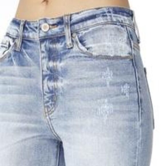 KanCan Relaxed Boyfriend High Rise Hem Detail Size 25 - Picture 2 of 8